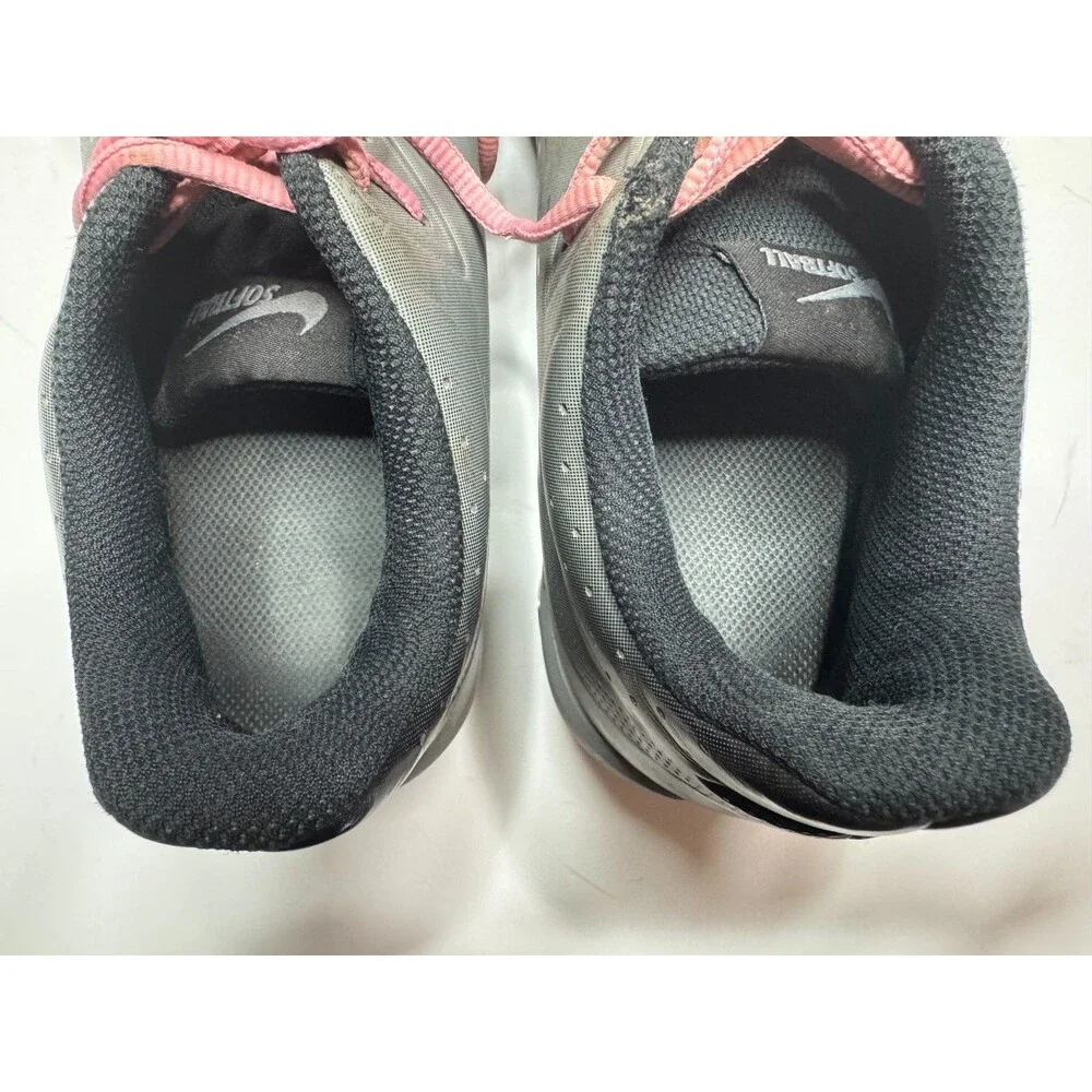 Nike GG Youth Girls 8.5 Hyperdiamond 4 Keystone Softball Cleats Grey Black